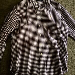Purple Checkered Ralph Lauren Men's Shirt